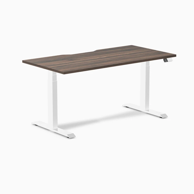 Desky Dual Scalloped Laminate Sit Stand Desk