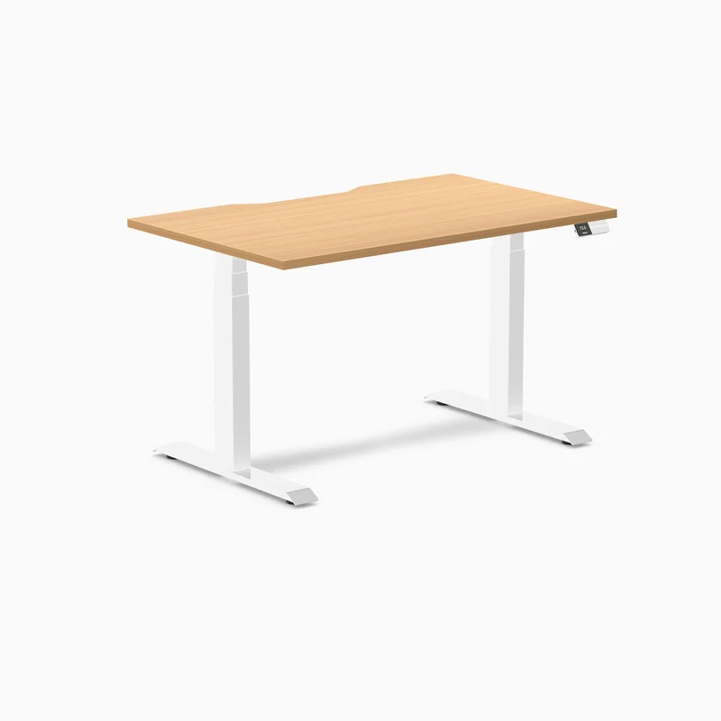 Desky Dual Scalloped Laminate Sit Stand Desk