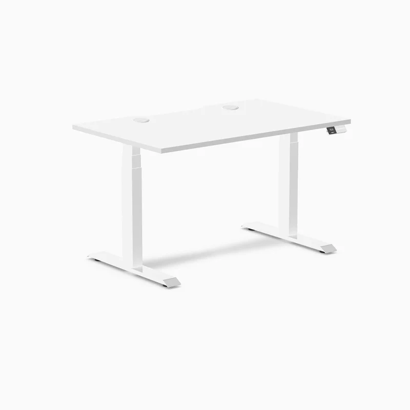 Desky Dual Scalloped Laminate Sit Stand Desk