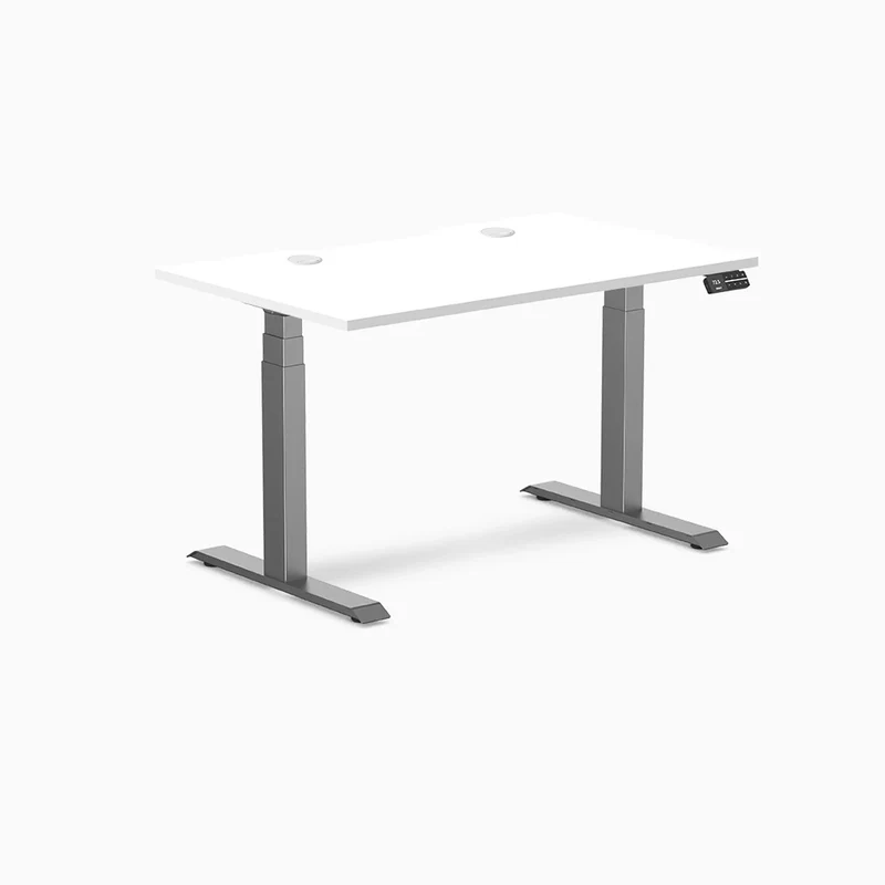 Desky Dual Scalloped Laminate Sit Stand Desk