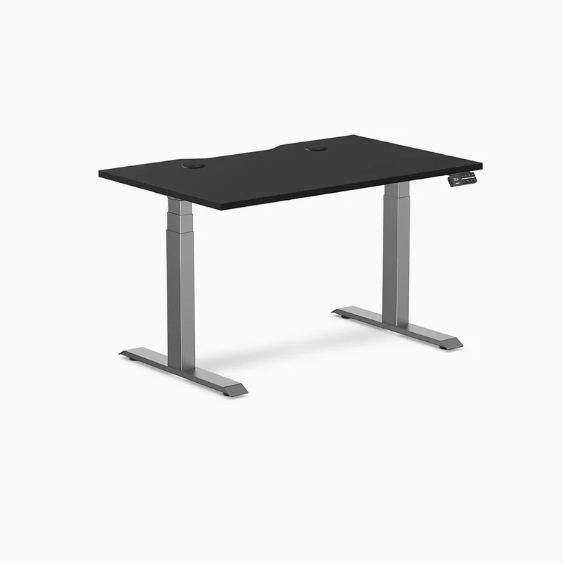Desky Dual Scalloped Laminate Sit Stand Desk