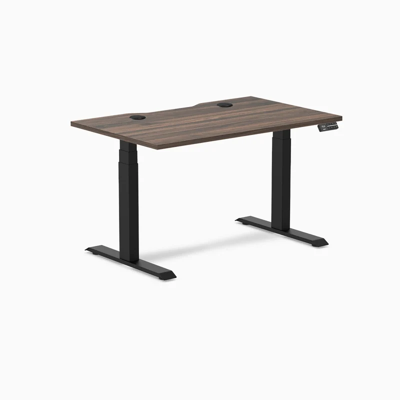 Desky Dual Scalloped Laminate Sit Stand Desk