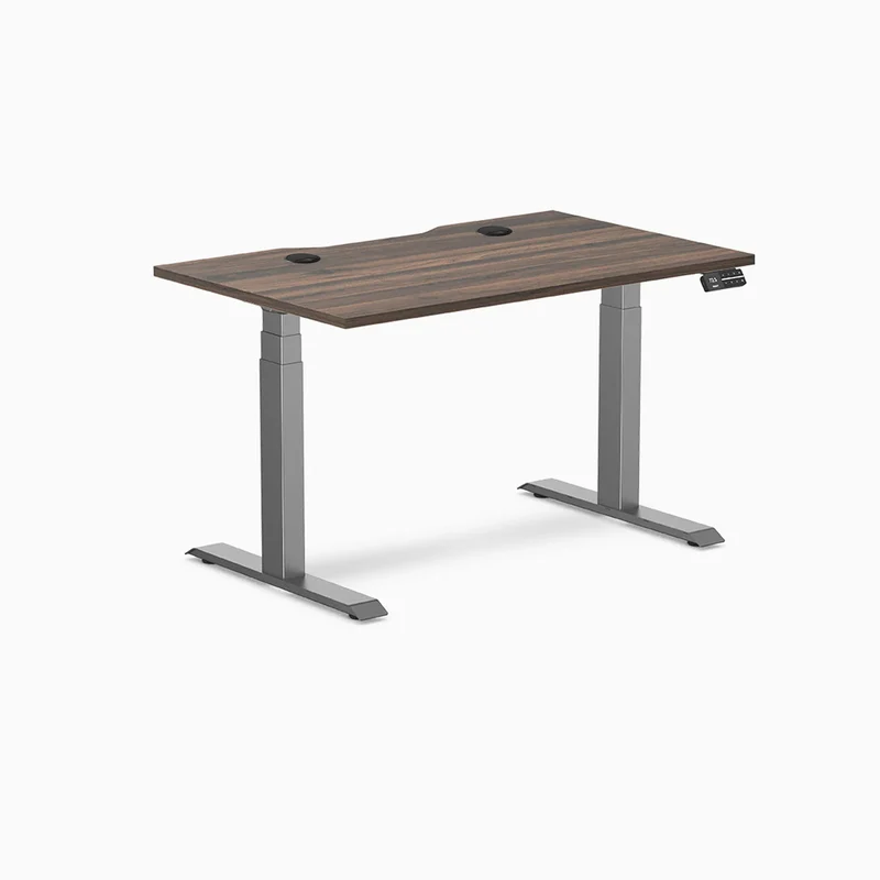 Desky Dual Scalloped Laminate Sit Stand Desk
