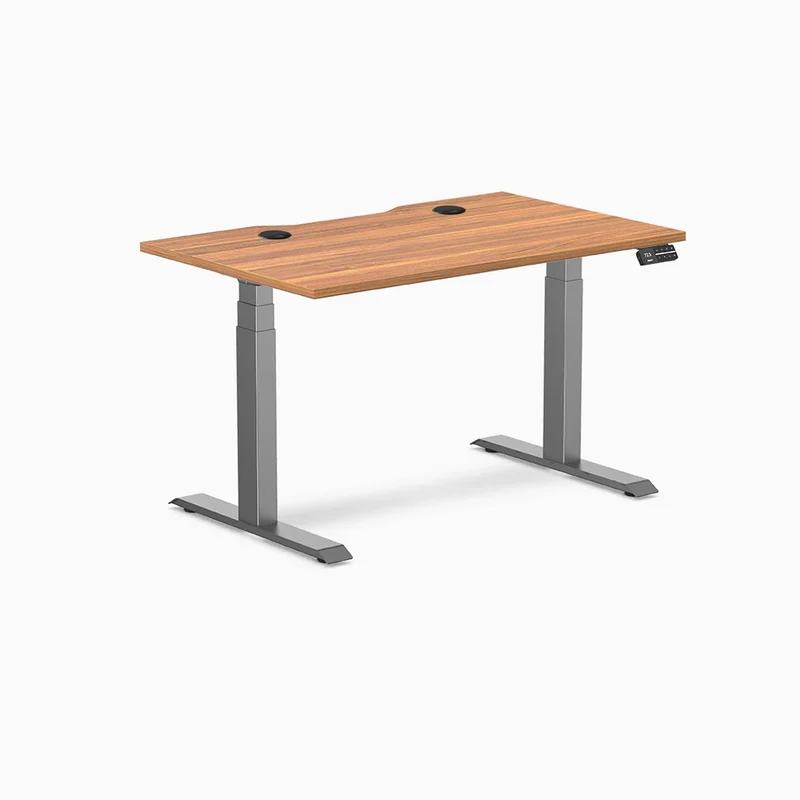 Desky Dual Scalloped Laminate Sit Stand Desk
