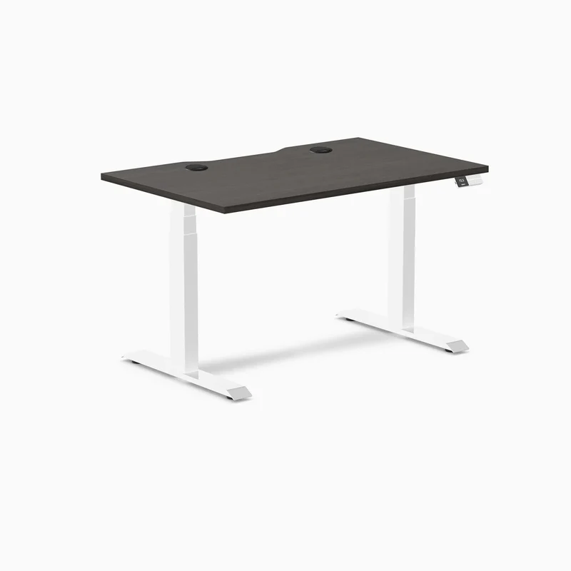 Desky Dual Scalloped Laminate Sit Stand Desk