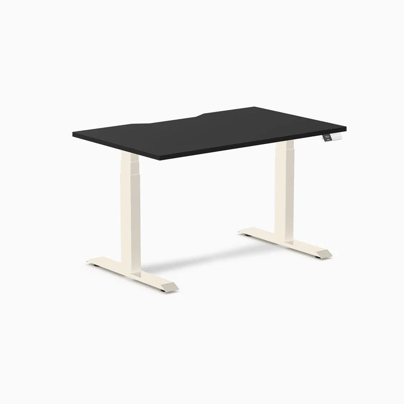 Desky Dual Scalloped Laminate Sit Stand Desk