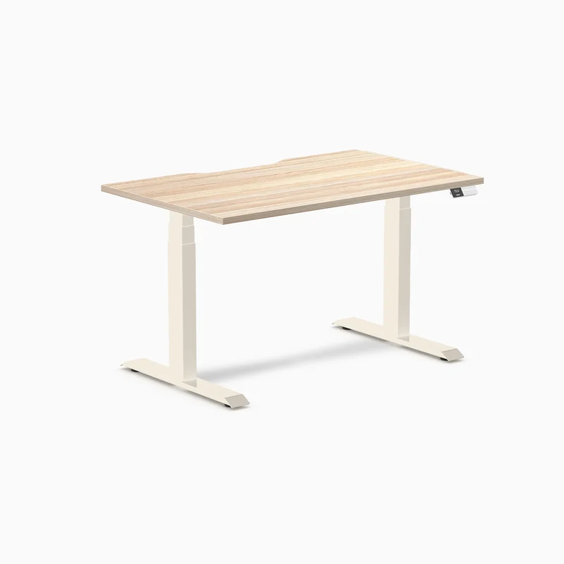 Desky Dual Scalloped Laminate Sit Stand Desk