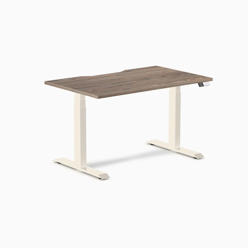 Desky Dual Scalloped Laminate Sit Stand Desk