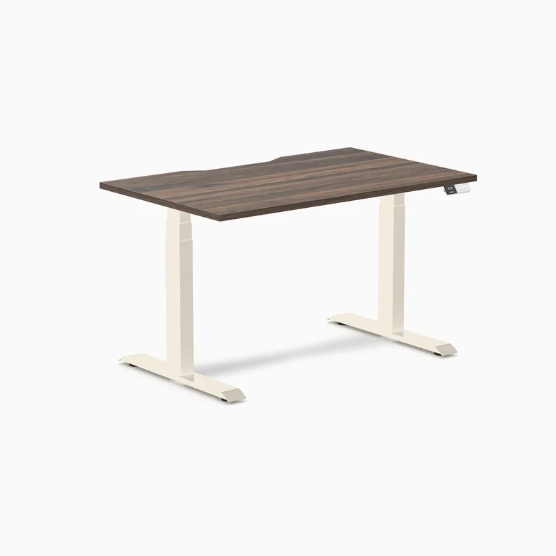 Desky Dual Scalloped Laminate Sit Stand Desk