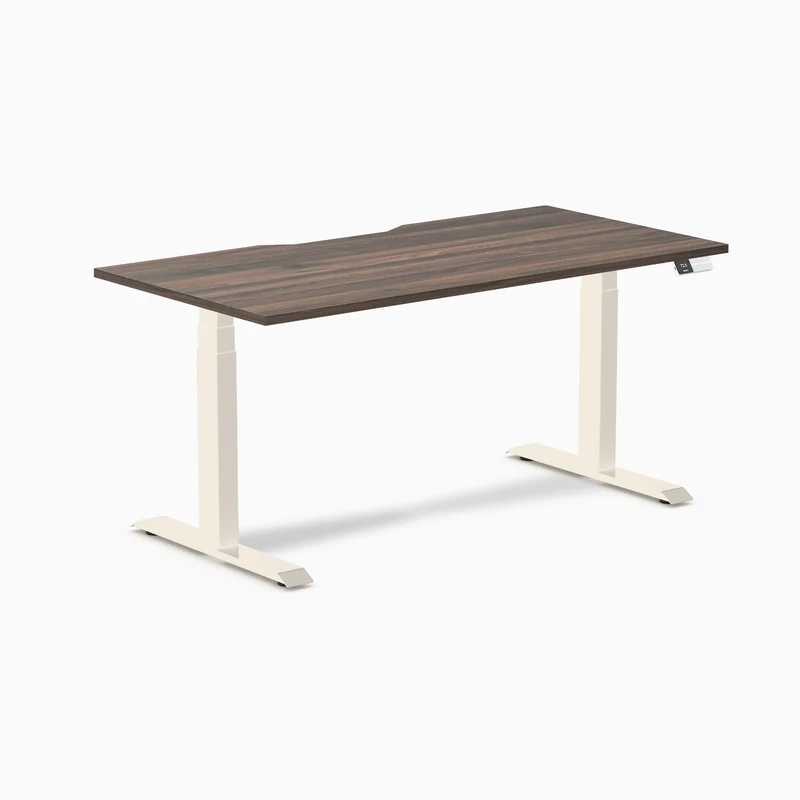 Desky Dual Scalloped Laminate Sit Stand Desk