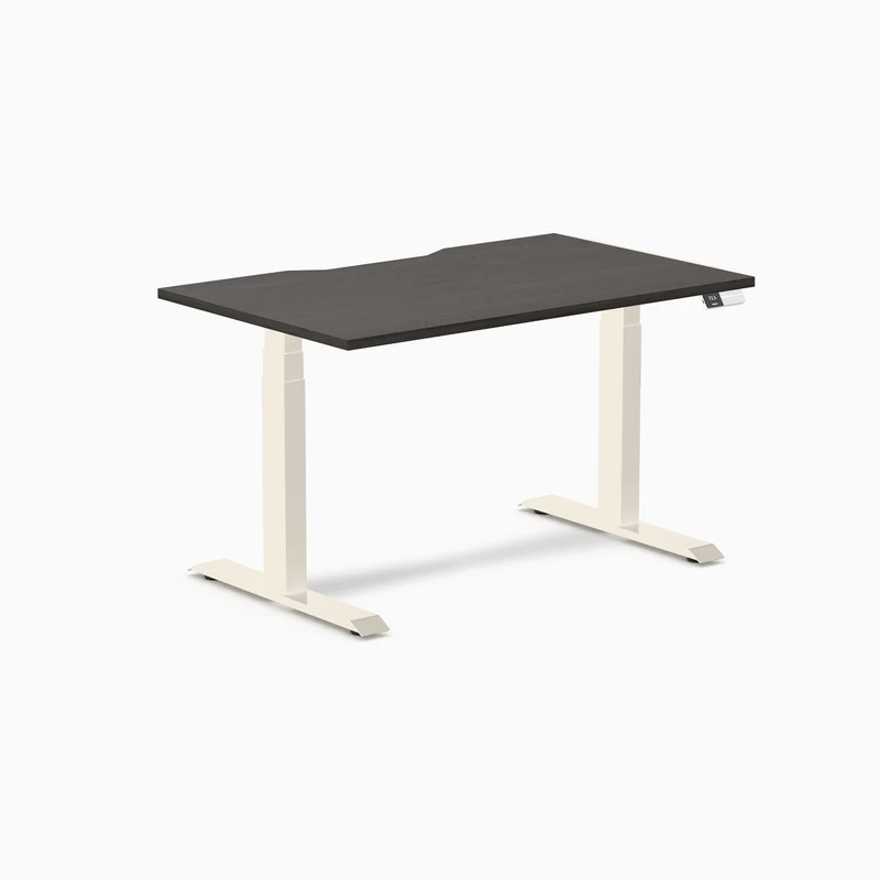 Desky Dual Scalloped Laminate Sit Stand Desk