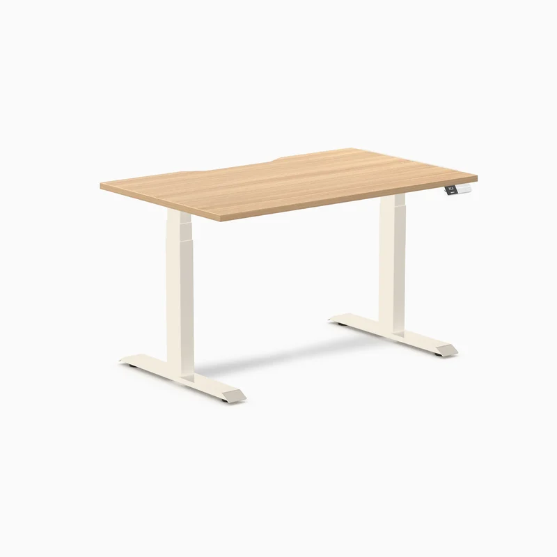 Desky Dual Scalloped Laminate Sit Stand Desk