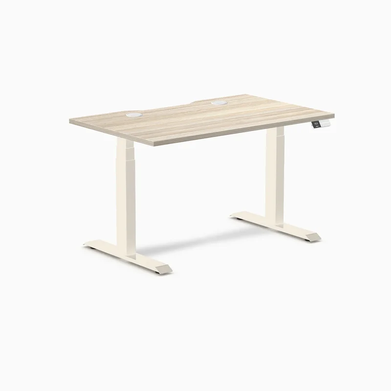 Desky Dual Scalloped Laminate Sit Stand Desk