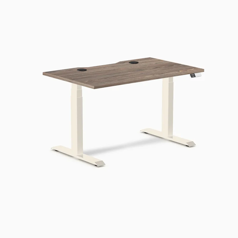 Desky Dual Scalloped Laminate Sit Stand Desk