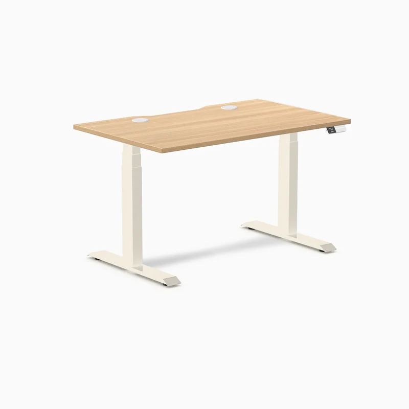 Desky Dual Scalloped Laminate Sit Stand Desk