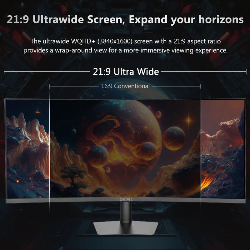 Z-EDGE UG38P 38" 144Hz WQHD+ IPS Curved Gaming Monitor