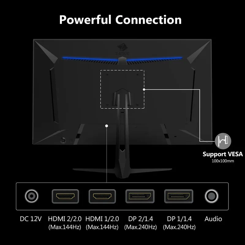 Z-EDGE UG27QS 27" 240Hz QHD IPS Gaming Monitor