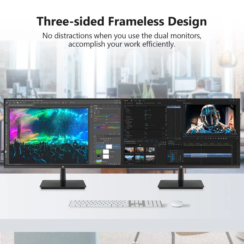 Refurbished: 28" 4K IPS Monitor UHD 3840x2160 120Hz, HDMI DP Port Eye-Care Tech