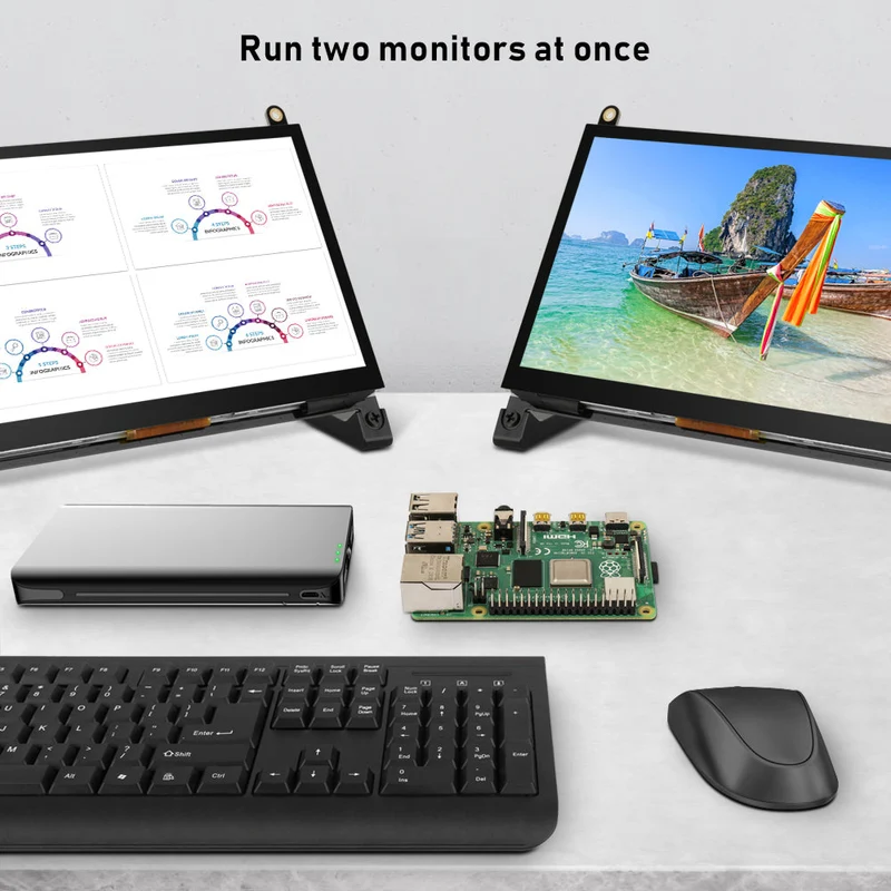 UPi B2 - Moniteur HDMI à écran tactile 7" pour Raspberry Pi