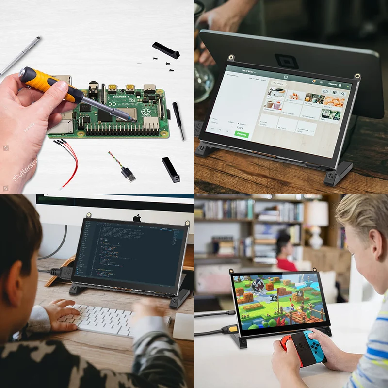 UPi B2 - Moniteur HDMI à écran tactile 7" pour Raspberry Pi
