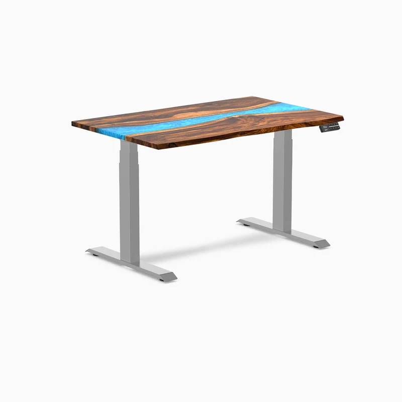 Desky Dual Resin Hardwood Sit Stand Desk