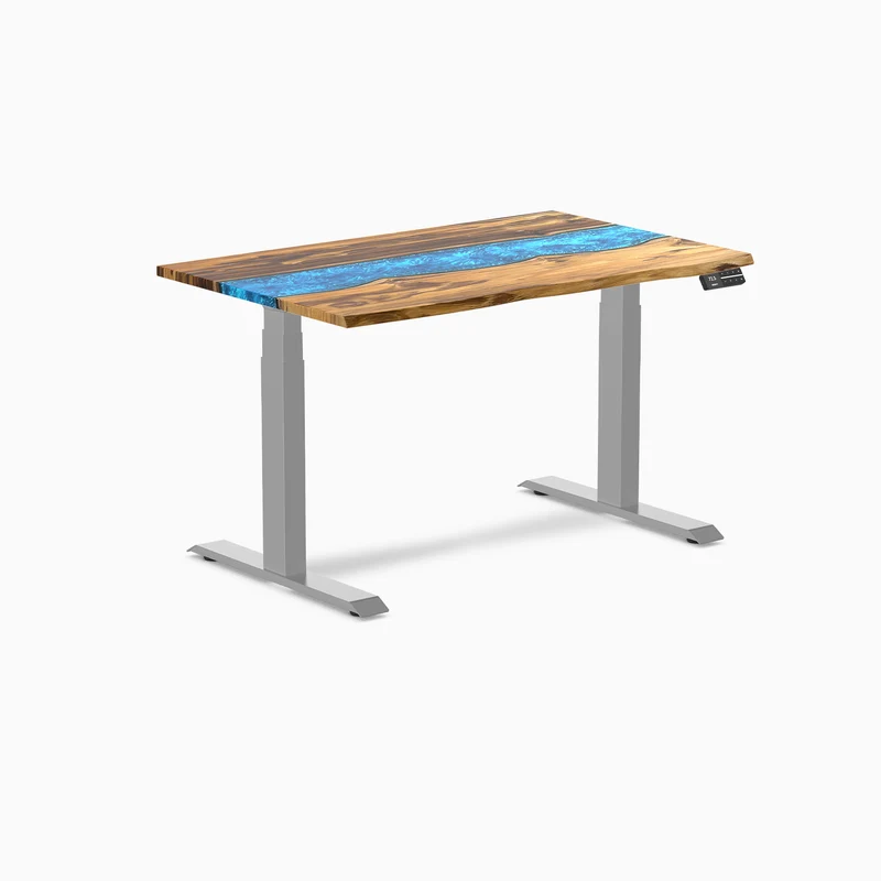 Desky Dual Resin Hardwood Sit Stand Desk