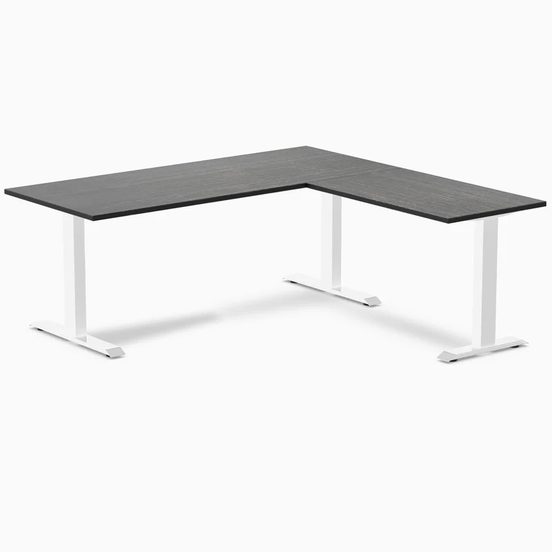 Desky Zero Bamboo L-Shape Office Desk