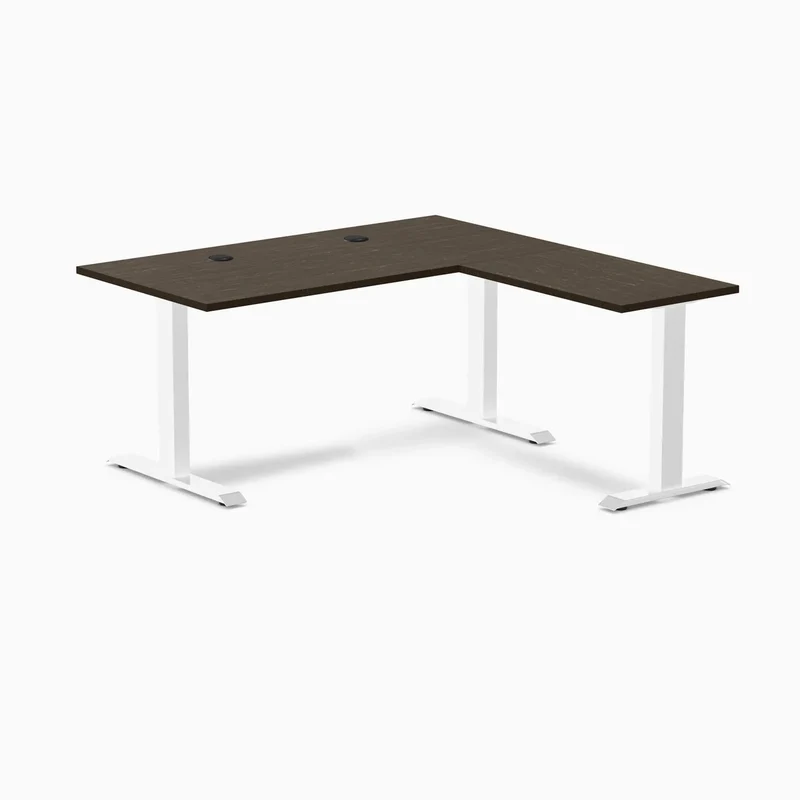 Desky Zero Bamboo L-Shape Office Desk