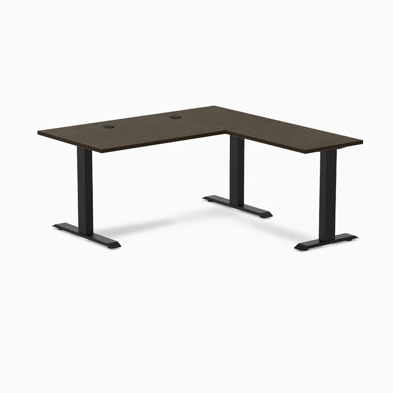 Desky Zero Bamboo L-Shape Office Desk