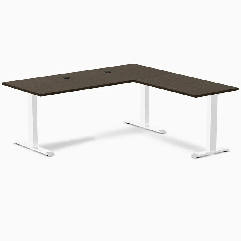 Desky Zero Bamboo L-Shape Office Desk