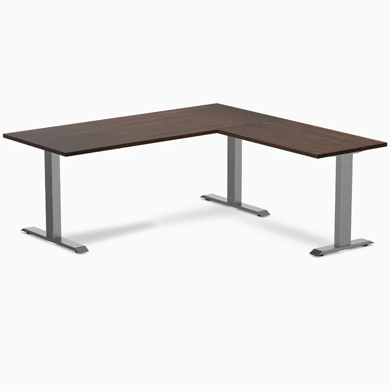 Desky Zero Rubberwood L-Shape Office Desk