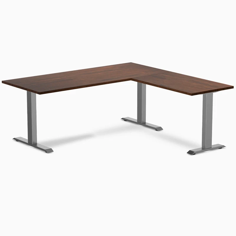 Desky Zero Rubberwood L-Shape Office Desk