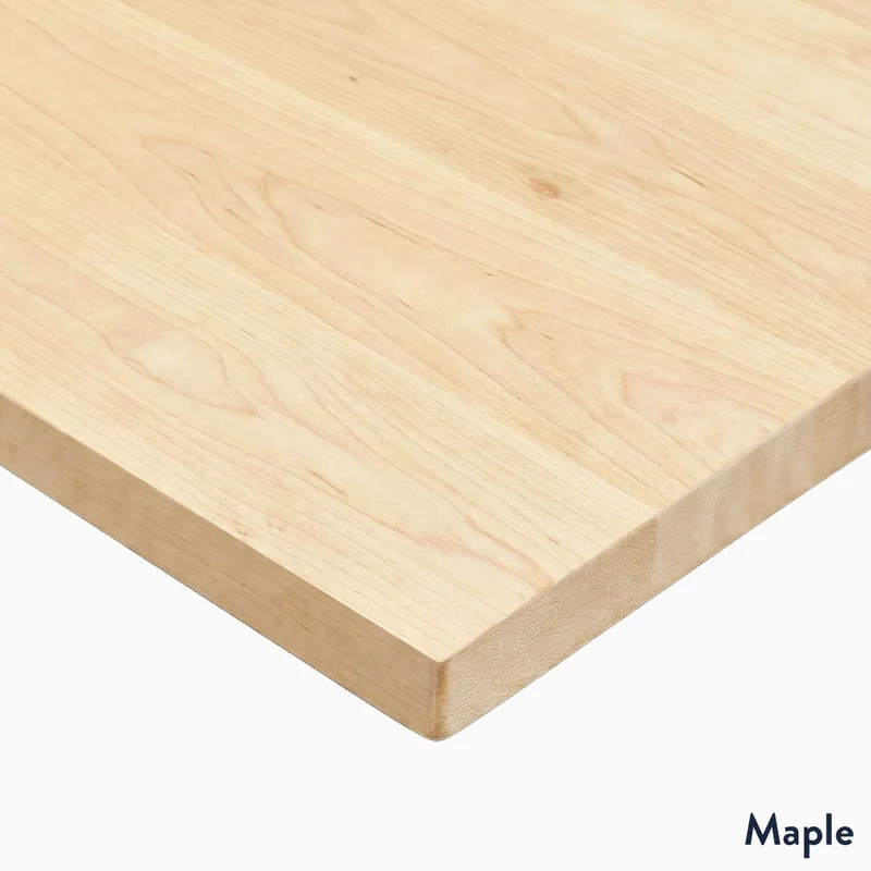 Desky Hardwood L-Shape Sit Stand Desk