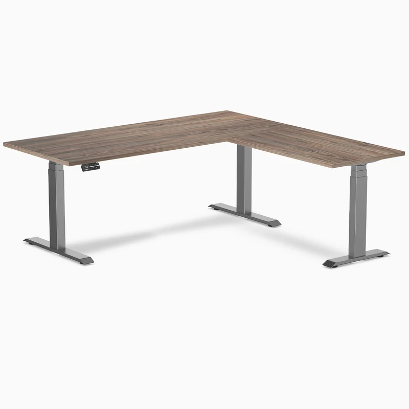 Desky L-Shape Laminate Sit Stand Desk