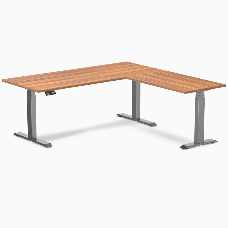 Desky L-Shape Laminate Sit Stand Desk