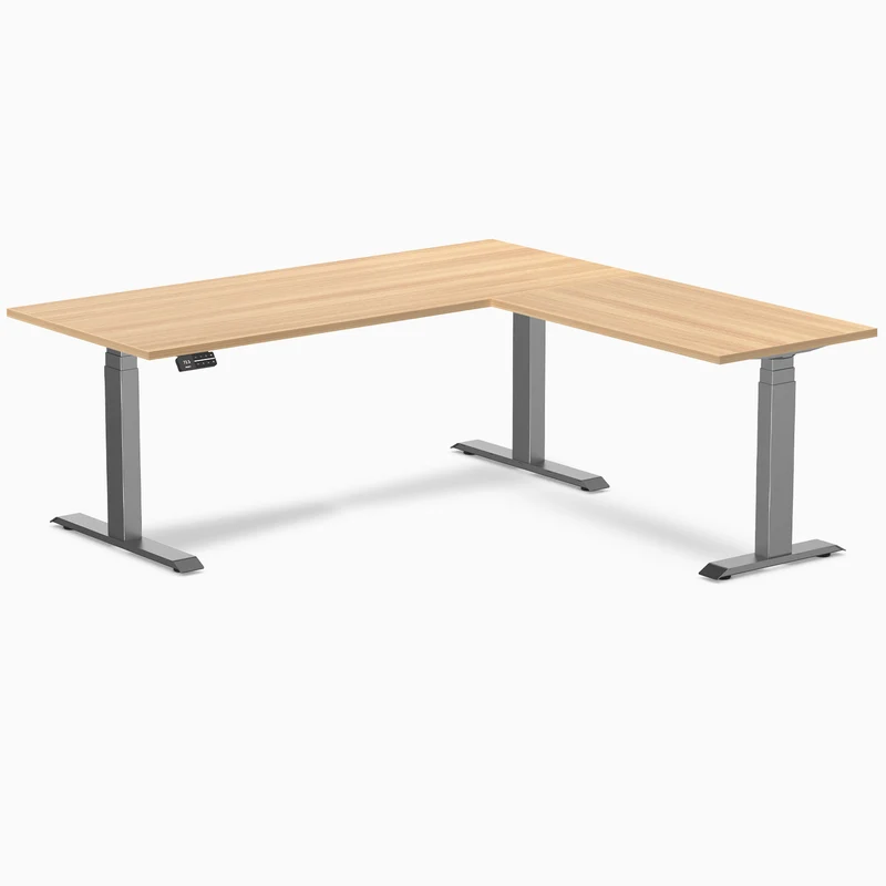 Desky L-Shape Laminate Sit Stand Desk