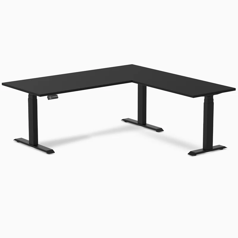 Desky L-Shape Laminate Sit Stand Desk