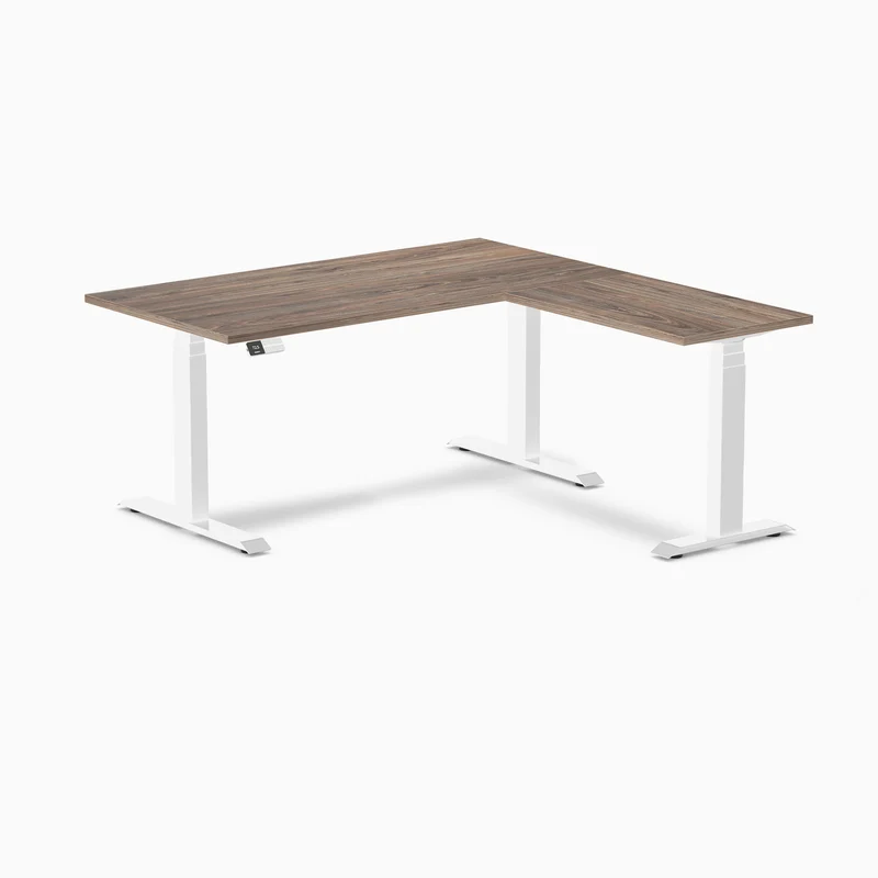 Desky L-Shape Laminate Sit Stand Desk