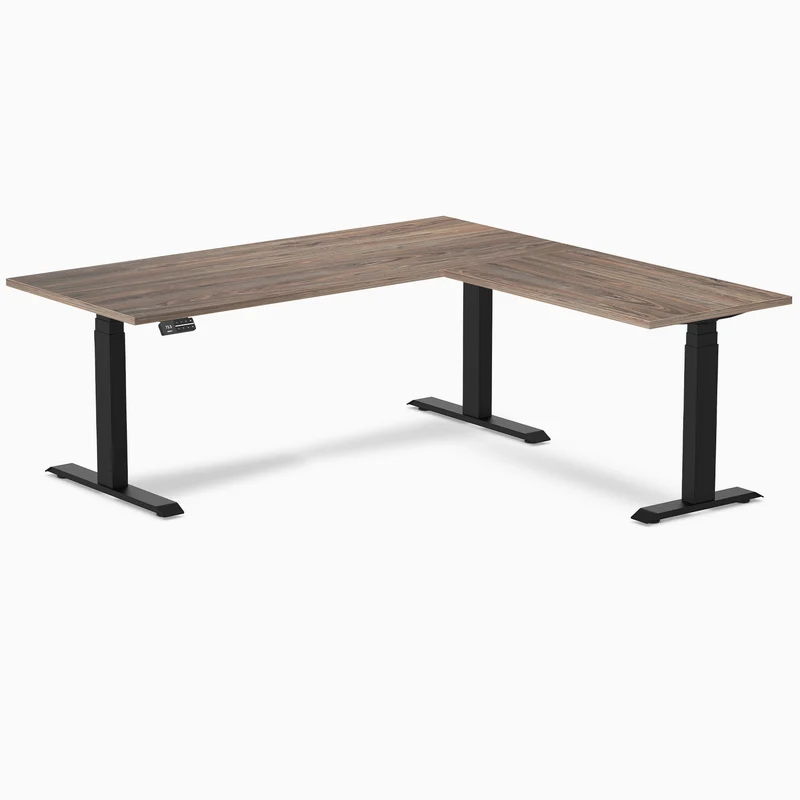 Desky L-Shape Laminate Sit Stand Desk