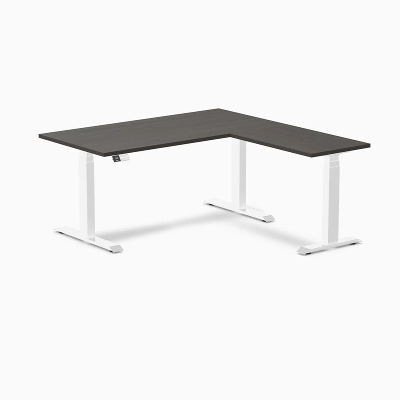 Desky L-Shape Laminate Sit Stand Desk