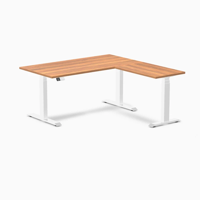 Desky L-Shape Laminate Sit Stand Desk
