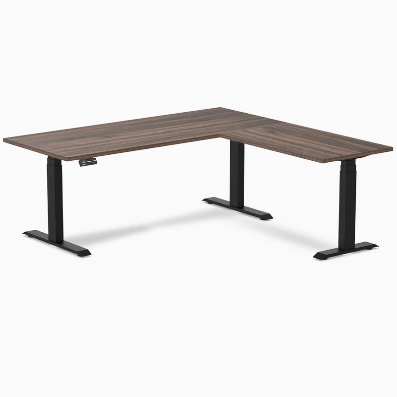 Desky L-Shape Laminate Sit Stand Desk