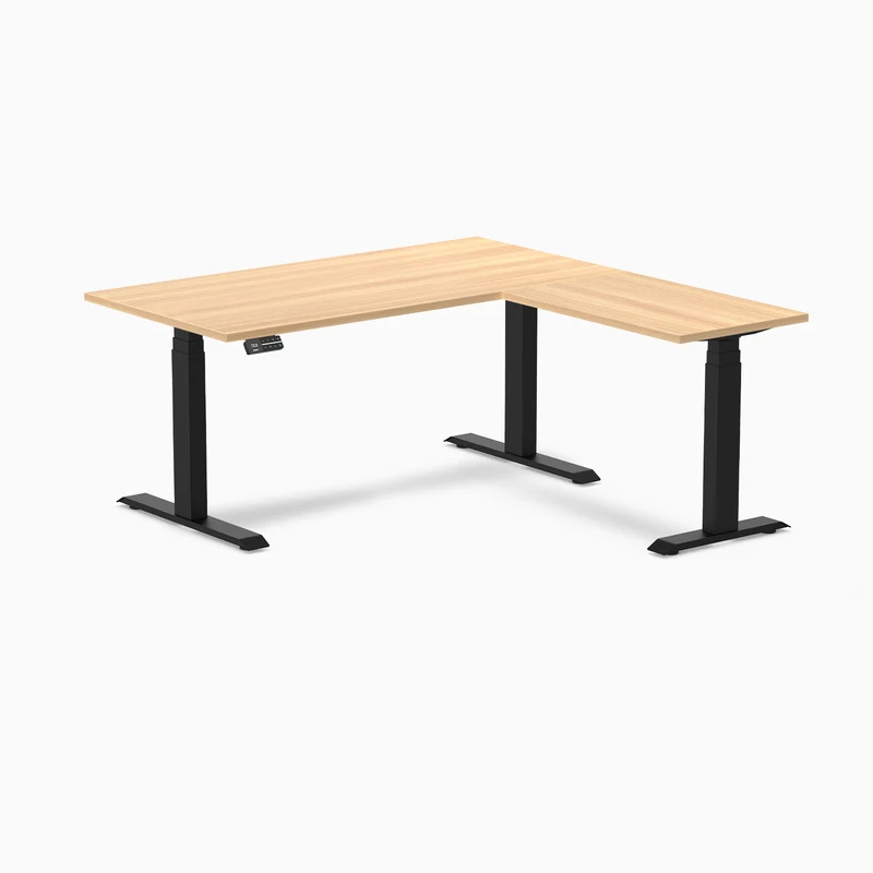 Desky L-Shape Laminate Sit Stand Desk
