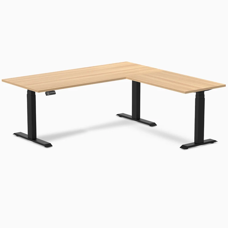 Desky L-Shape Laminate Sit Stand Desk