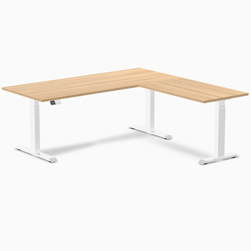 Desky L-Shape Laminate Sit Stand Desk