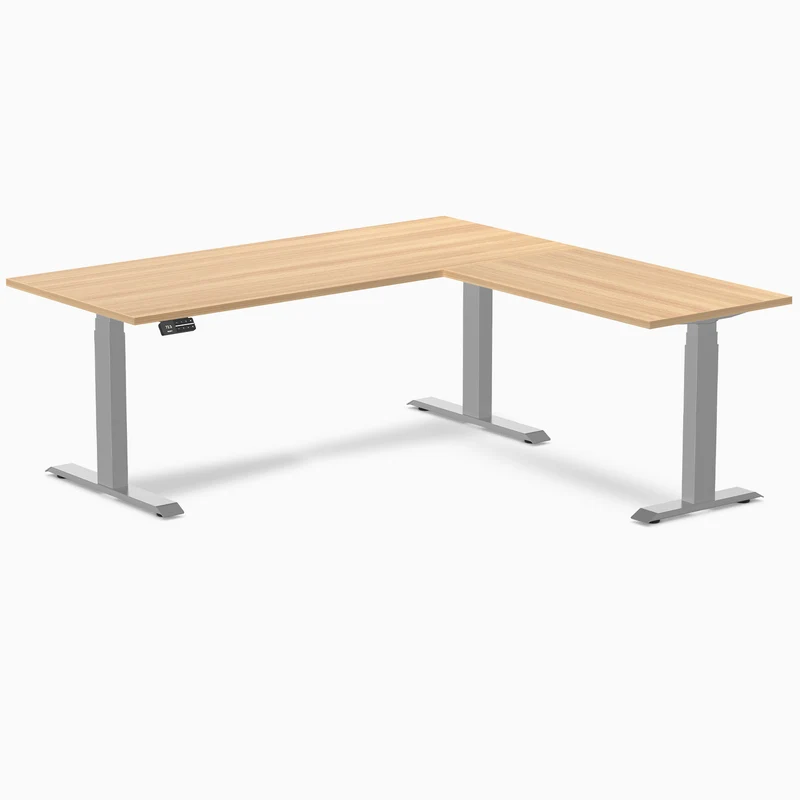 Desky L-Shape Laminate Sit Stand Desk