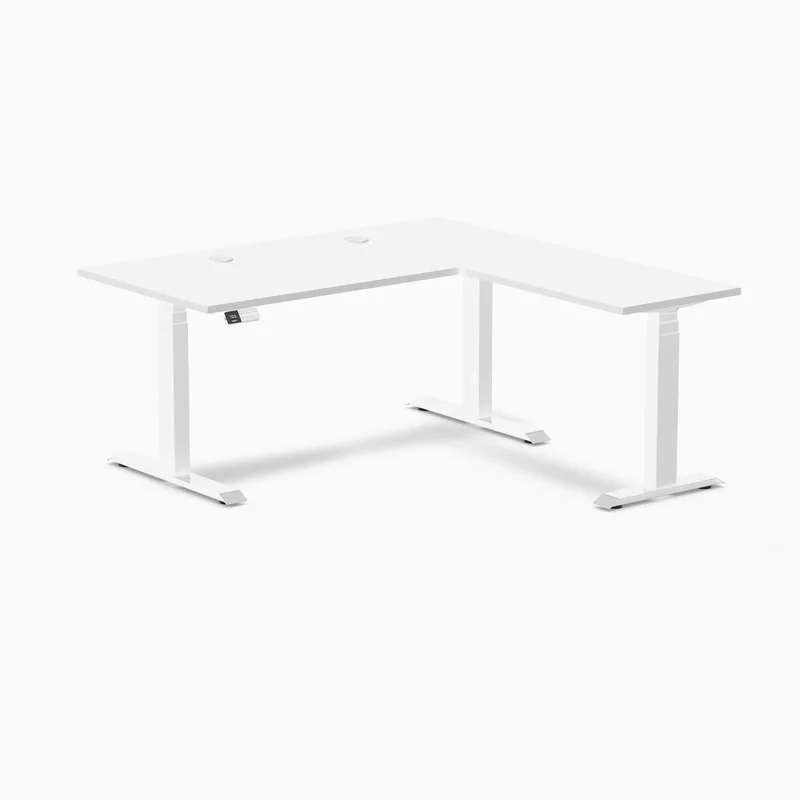 Desky L-Shape Laminate Sit Stand Desk