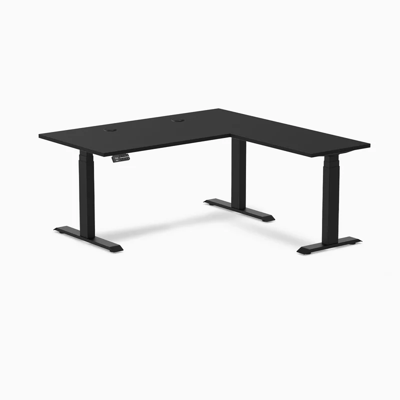 Desky L-Shape Laminate Sit Stand Desk