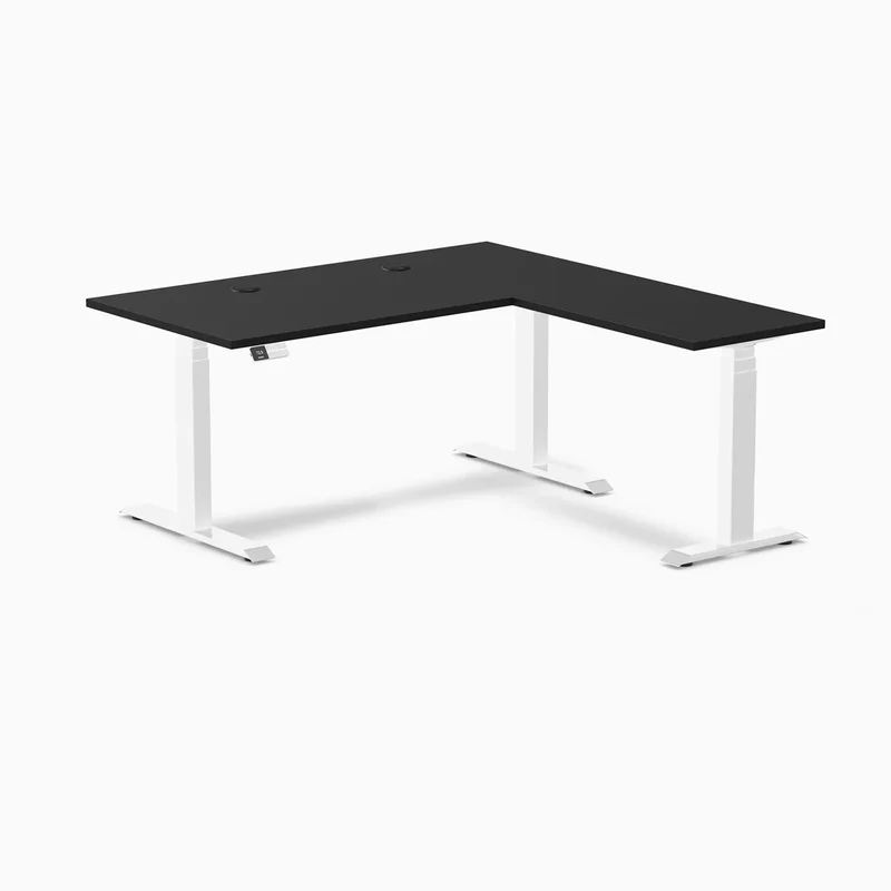 Desky L-Shape Laminate Sit Stand Desk