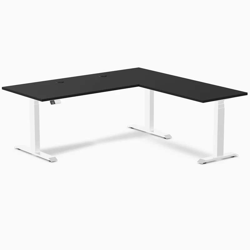 Desky L-Shape Laminate Sit Stand Desk